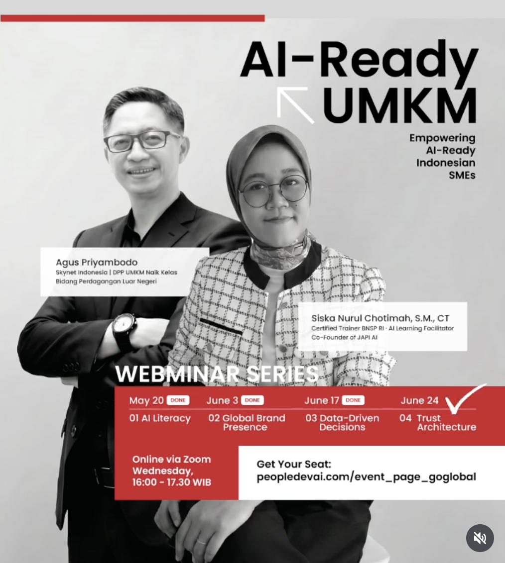 AI-Ready UMKM webinar series with Agus Priyambodo and Siska Nurul Chotimah
